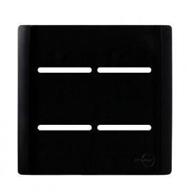 Placa p/ 4 Interruptores 4x4 - Novara Preto Brilhante 